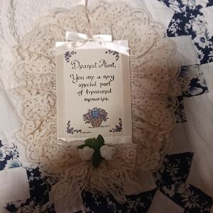 Lace Doily with Sentimental Message